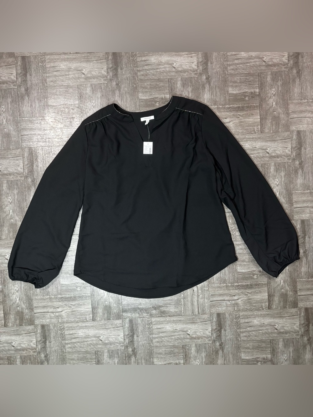 Women’s Maurice’s V-Neck Long Sleeve Black Blouse Size Medium